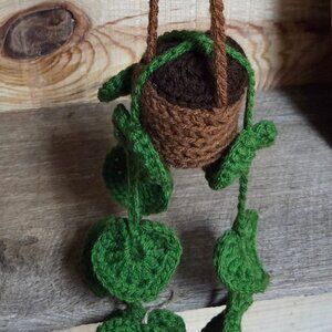 Crochet hanging plant